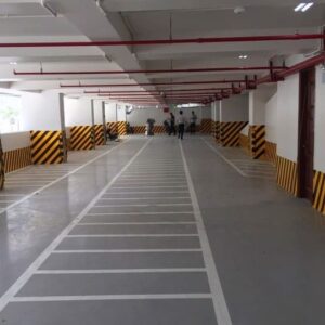 sơn sàn epoxy cho khu để xe tầng hầm chung cư HH1