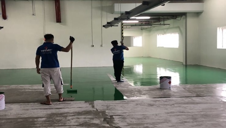 Thi Công Sơn Epoxy Toà Nhà Petro Việt Nam Tại Hà Nội