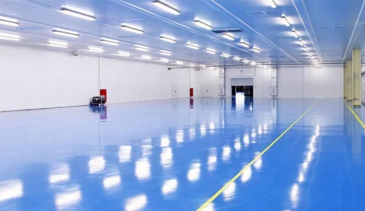 Thi công sơn Epoxy nhà máy may Tinh Lợi